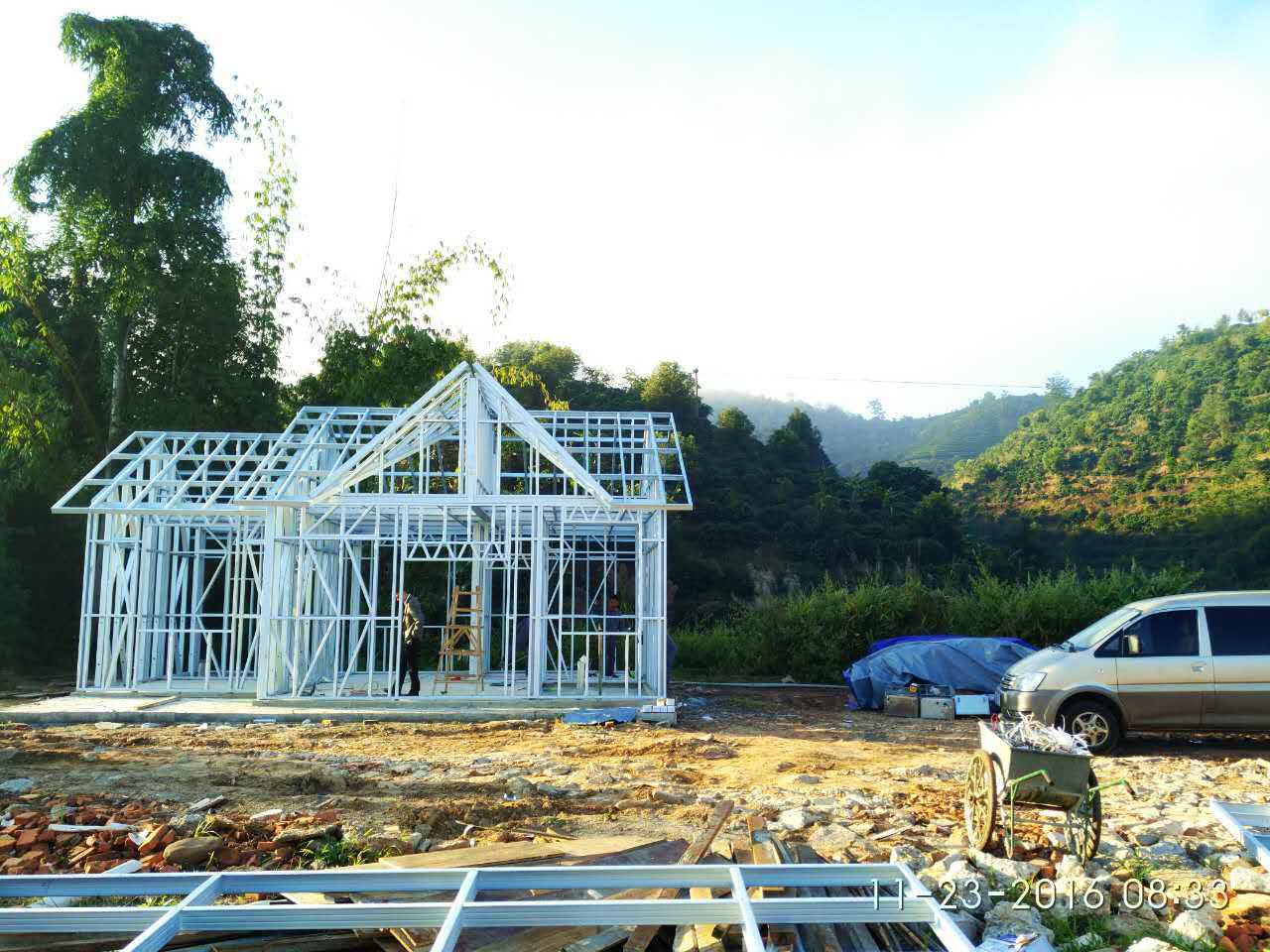 9米宽8米长,普洱景谷单层轻钢结构民宿户型图