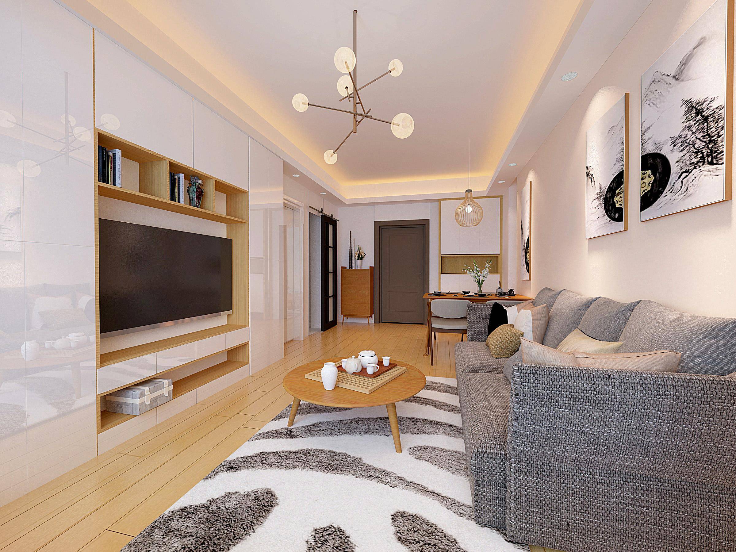 深圳东湖茗苑,日式风格装修案例效果图欣赏