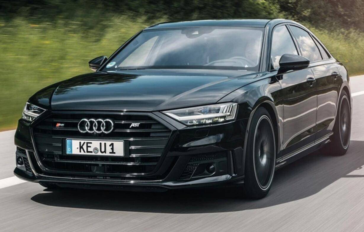 奥迪s8 abt sportsline实拍,黑武士外观/4.3s破百