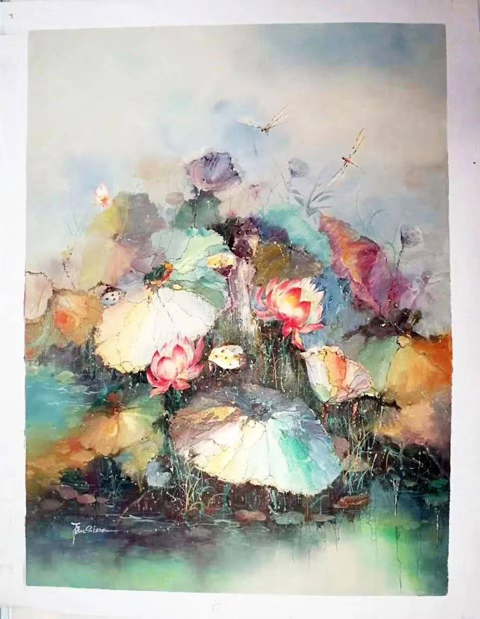 梁伟平,颜良欣,黄清杰,陈英雄,纪伟作品交流_油画