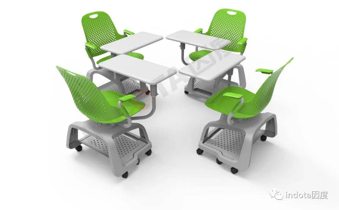 方便自由组合成不同形态可以根据不同教室的教学需求定制化可移动桌椅
