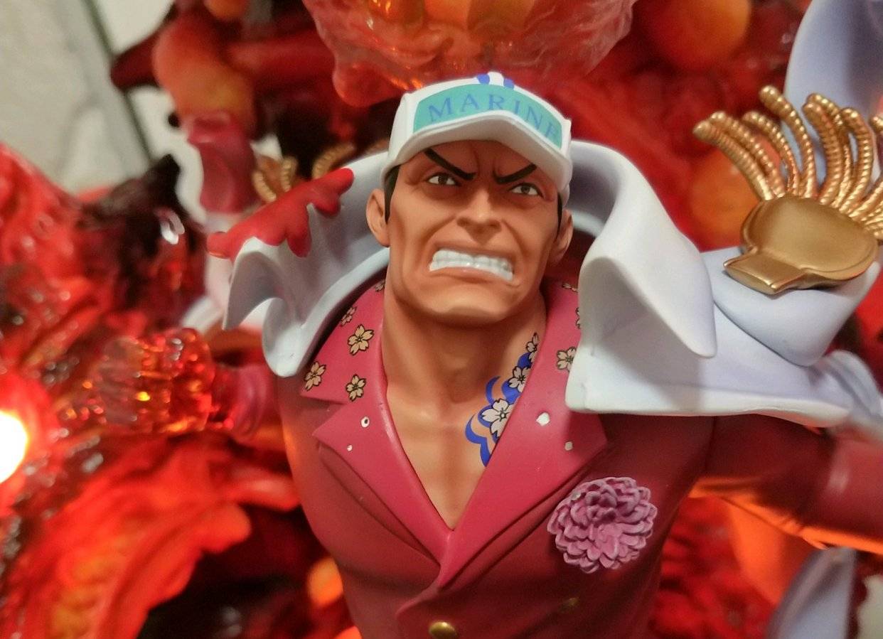 原创海贼王:赤犬绝招手办,3只熔岩犬抢镜,嘴里口水清晰可见