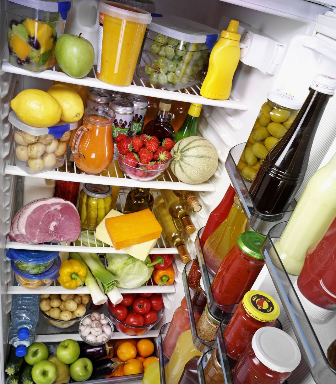 冰箱装满食物实拍图片图片