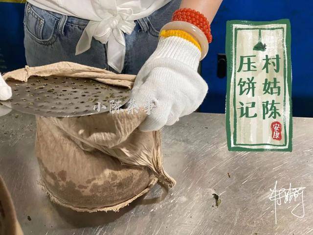 白茶饼应该如何压制村姑陈亲自展示压饼流程每个环节都很具体
