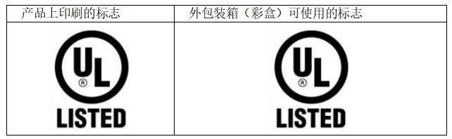 關於外包裝箱彩盒上印製的ullogo事宜說明