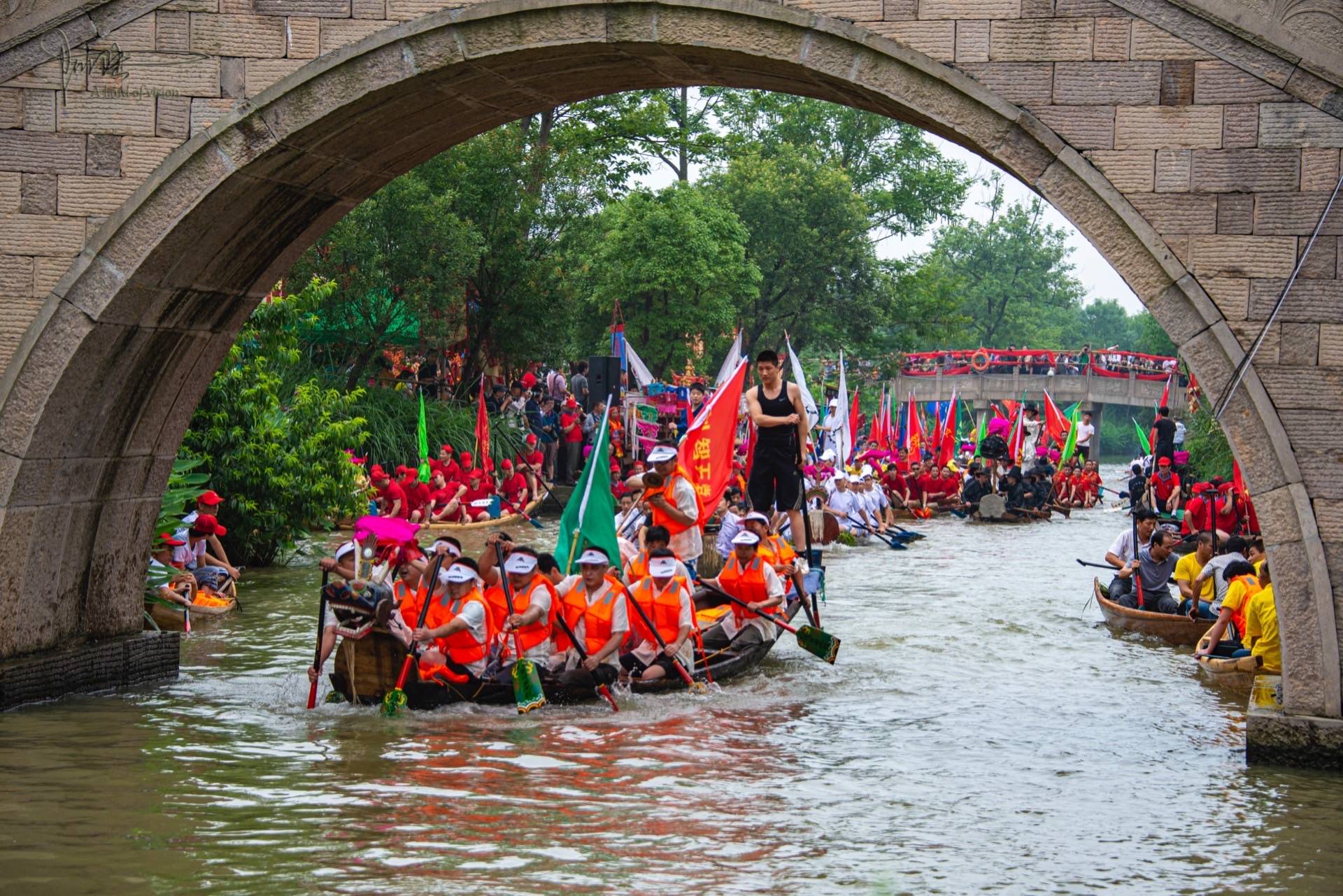 感受一下西溪湿地龙舟胜会现场的热闹不凡,图集四
