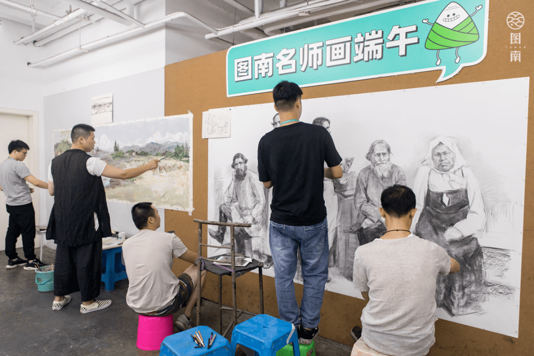 广西图南画室端午节回顾13小时超长直播一起欣赏长幅画作吧