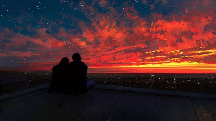 【色彩搭配】你要和心上人去街上走走,看日落黄昏.