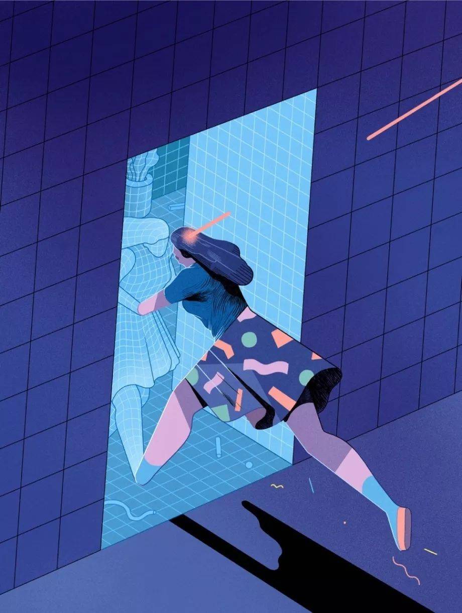 插画家rune的抽象超现实主义风格!来自虚与实之间的激烈碰撞!