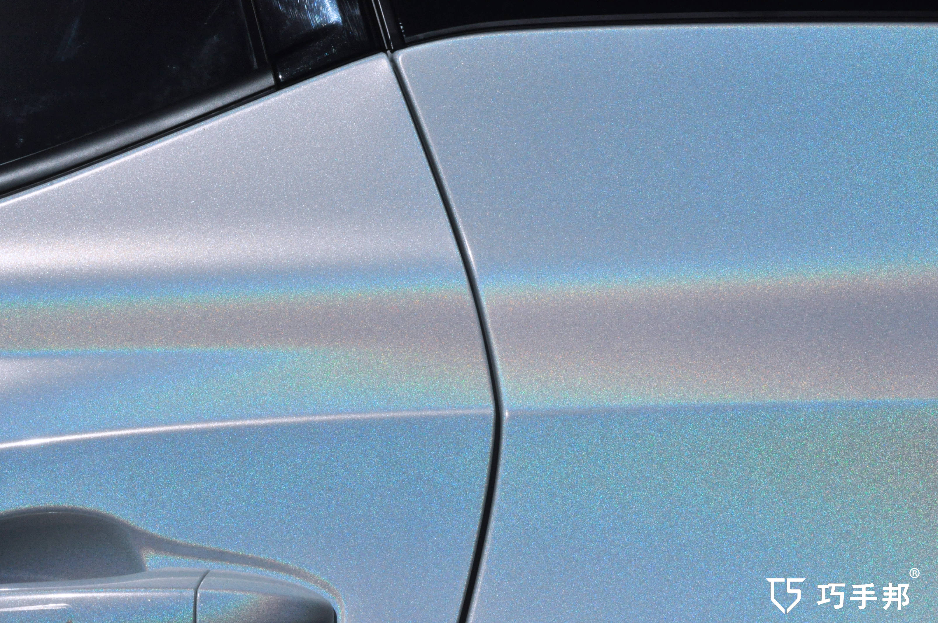 广汽传祺装贴改色膜镭射闪白—巧手邦