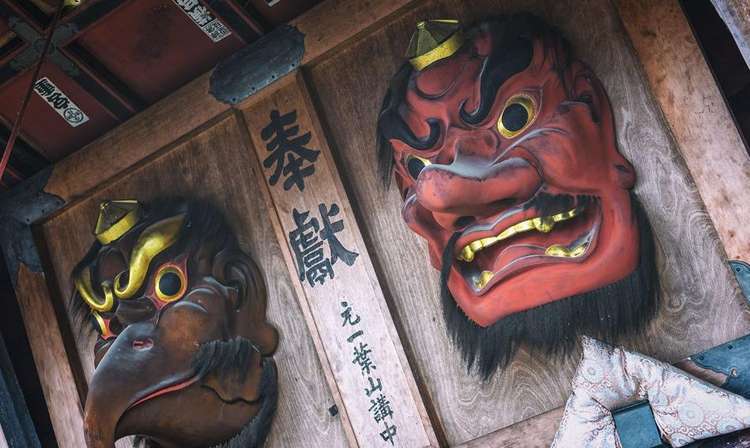 日本酒吞童子面具图片