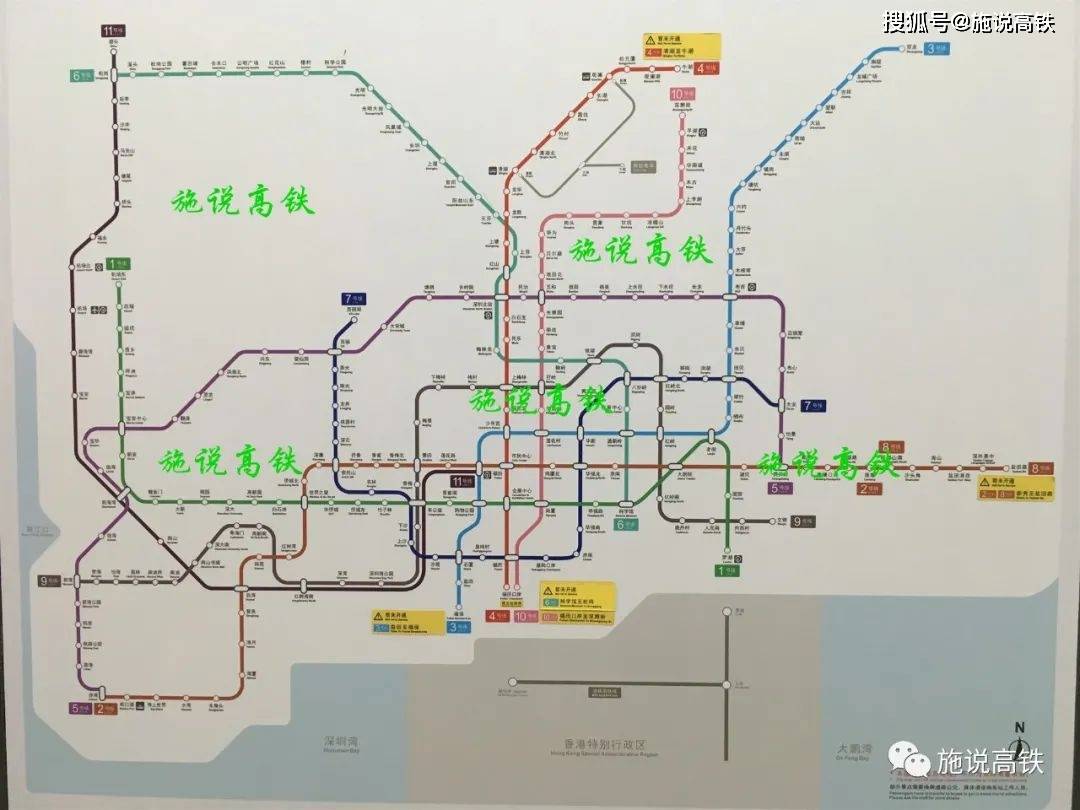 深圳6线地铁站点图图片