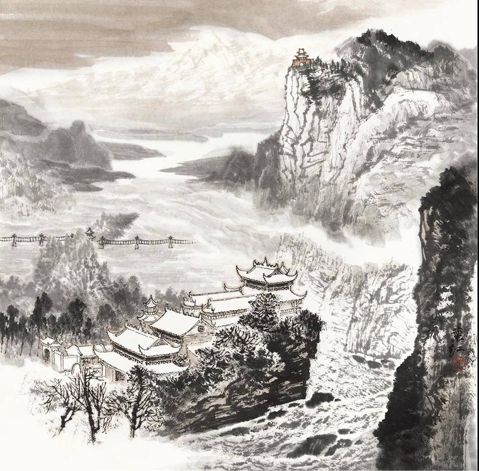 著名画家姚叶红山水画品鉴活动在天府之国成都举行吴长江到会祝贺