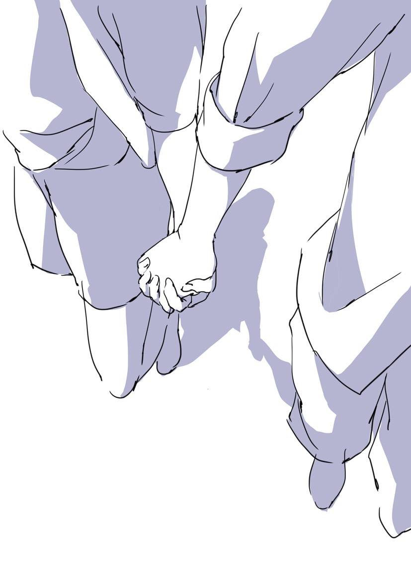 人体姿势绘画练习素材——情侣间的亲密接触,做不到我还不会画吗?