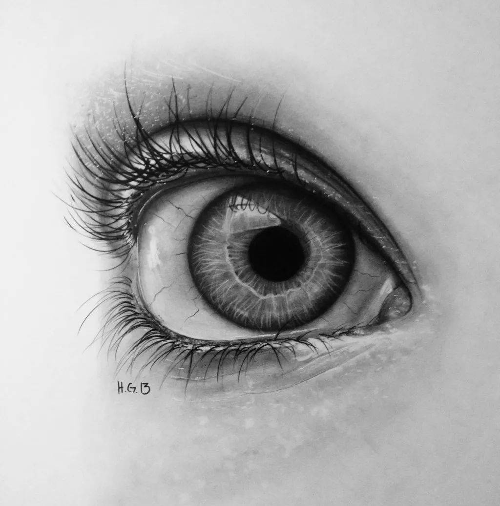 铅笔画眼睛20岁图片