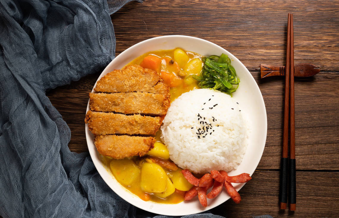 原创日式猪排饭,非油炸健康无油版,超美味便当菜,自己做特别简单