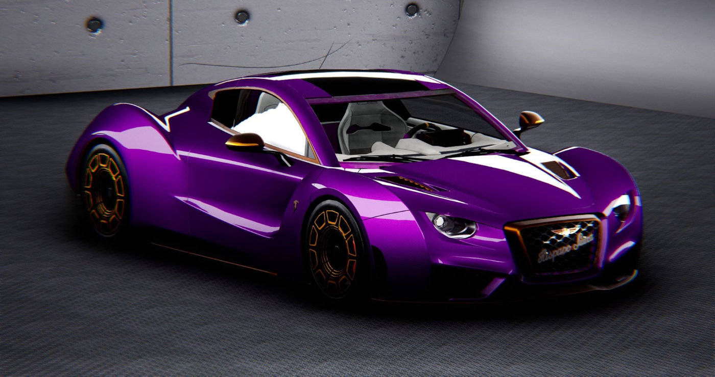 汽车收藏家的carmen获得独特紫红色油漆改装