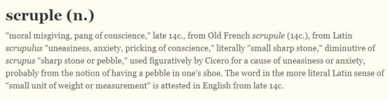 摩西英语带你了解scrupulous的“前世”_顾虑