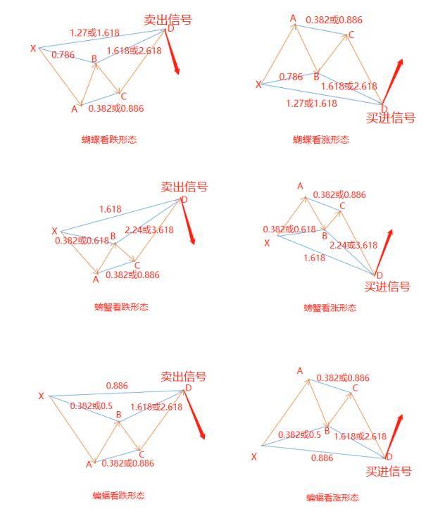 匯課堂從外匯小白到高手必學技術形態附5大諧波形態對比圖