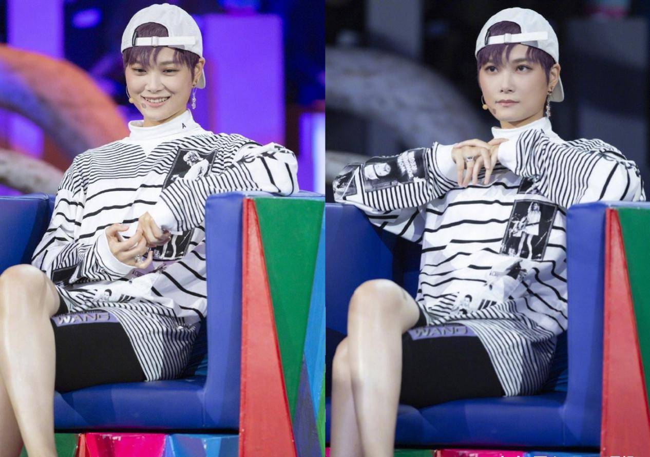 李宇春模仿杨幂穿搭,罕见健美短裤加反戴棒球帽,35岁时髦又帅气