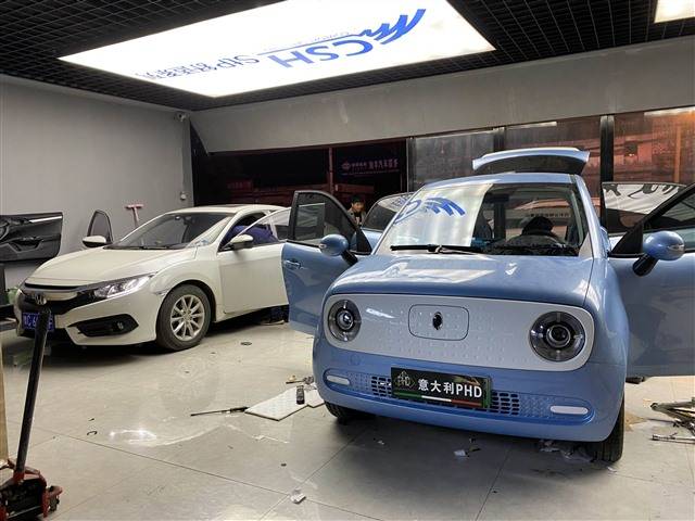 长城欧拉音响改装美乐福x3-165两分频 全车dj黑金刚隔音—洛阳道声
