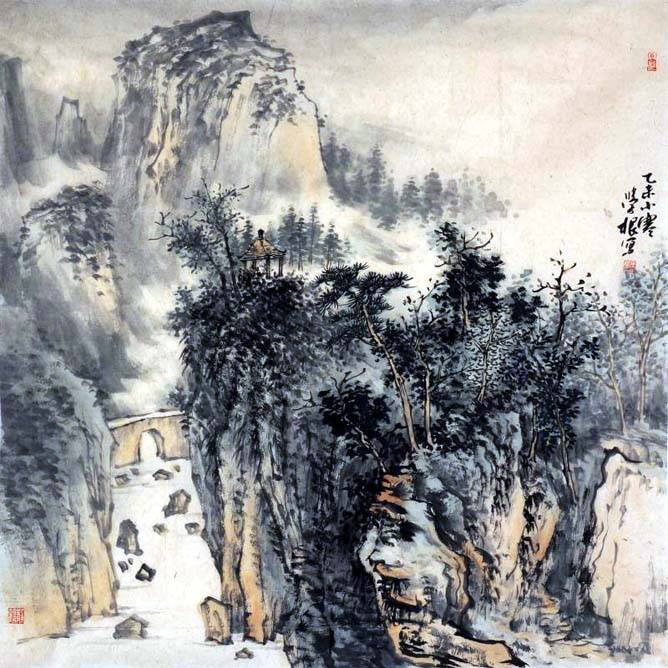 吴学根的笔墨审美样态_山水画