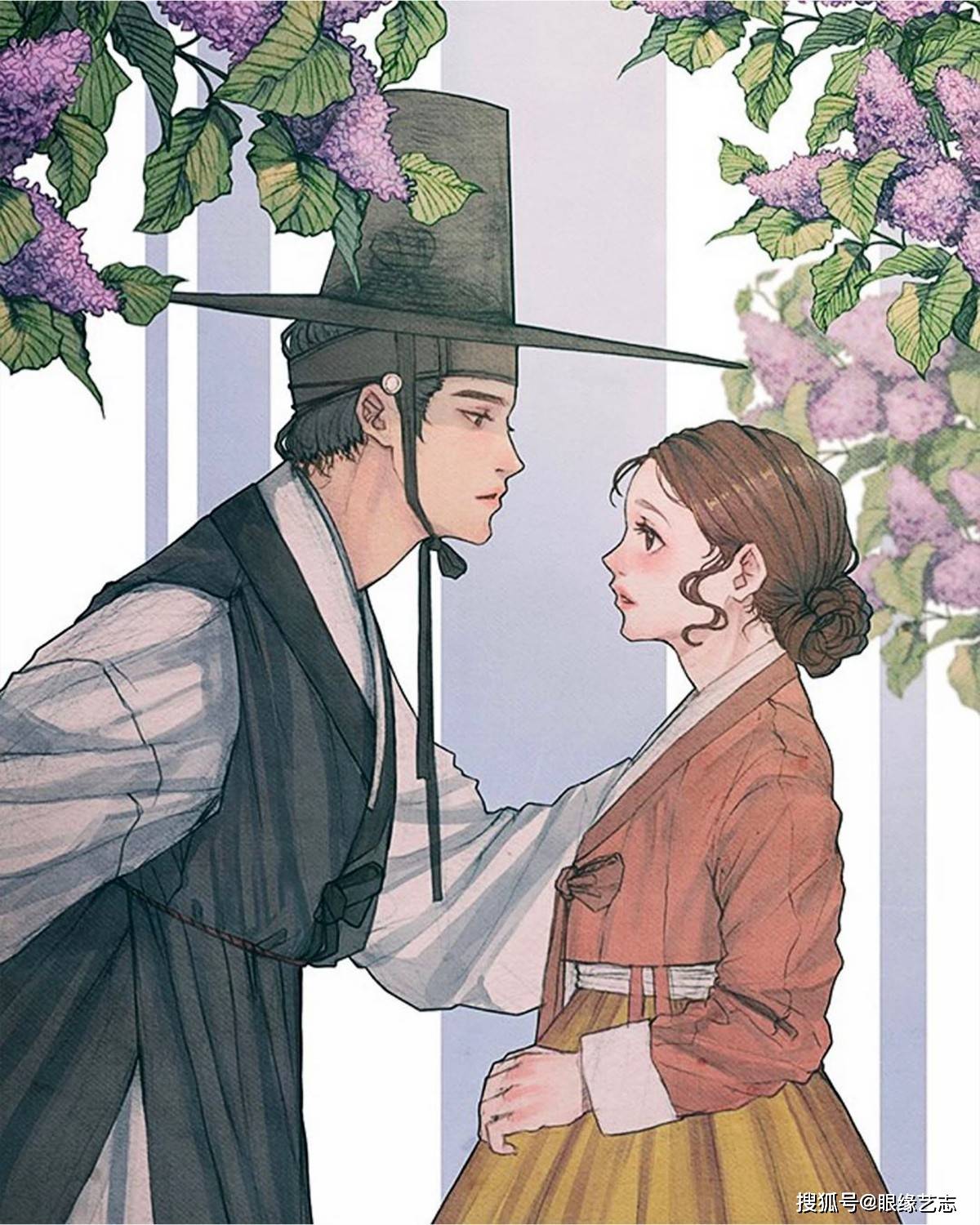 韩式穆夏风:微甜的古风韵味,自成一派的韩国服饰与插画