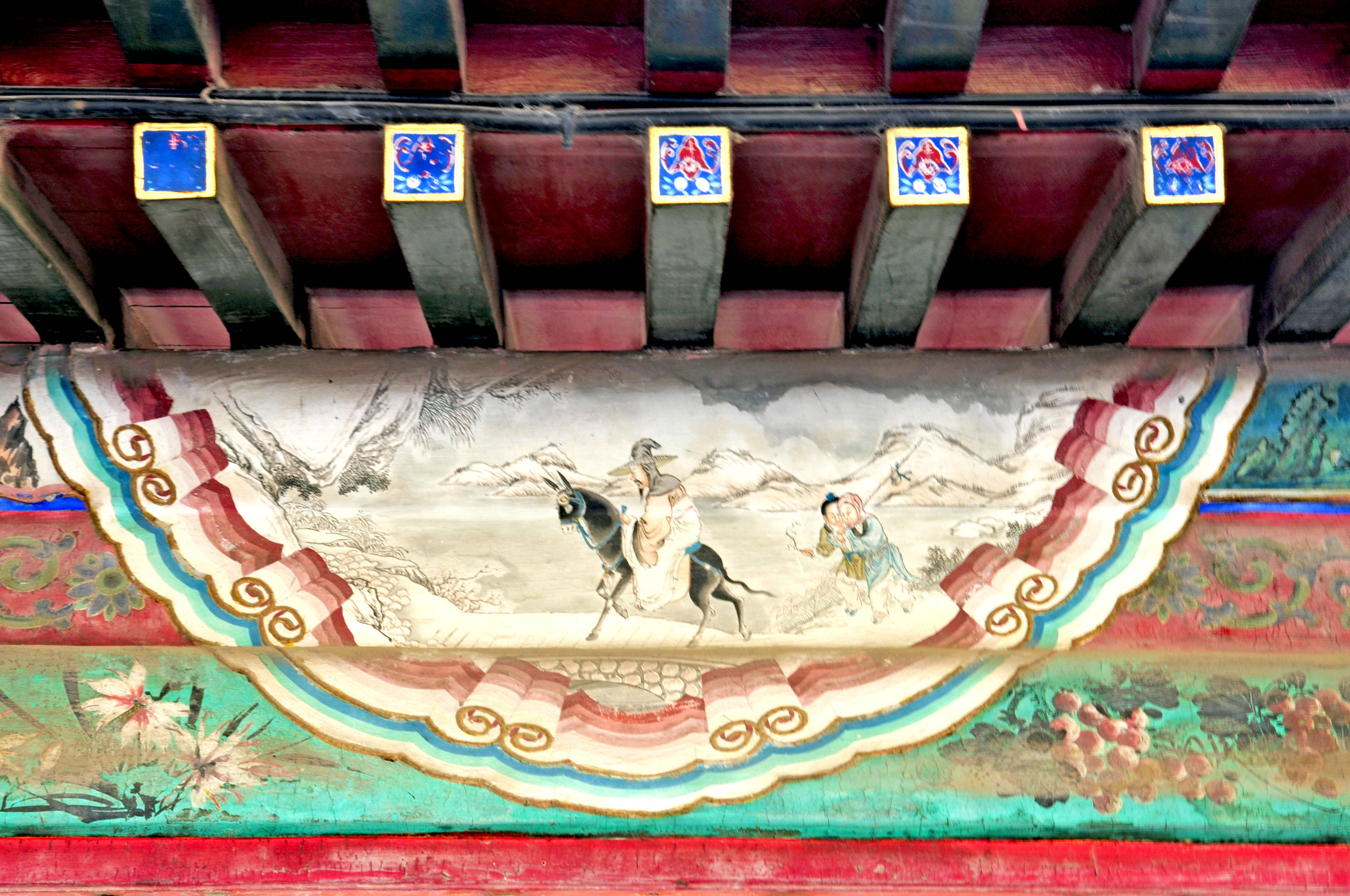天津长廊彩绘图片