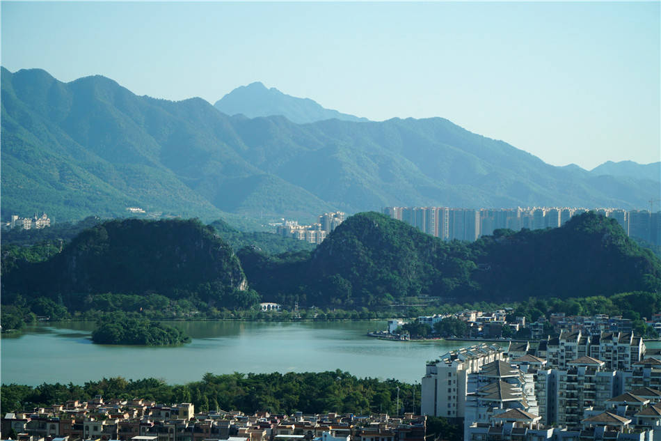 粤西行:肇庆,七星岩,景观城市的山水园林"格局"_天柱