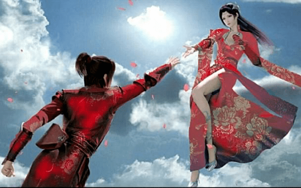 云韵和萧炎的结婚照流出,真的是郎才女貌,看到新娘我爱了