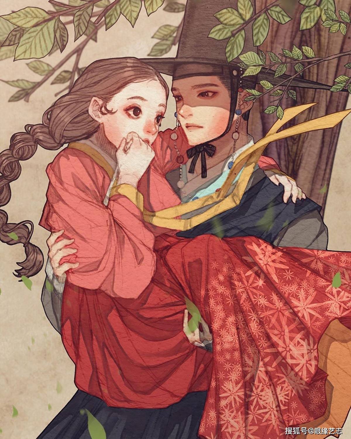 韩式穆夏风:微甜的古风韵味,自成一派的韩国服饰与插画