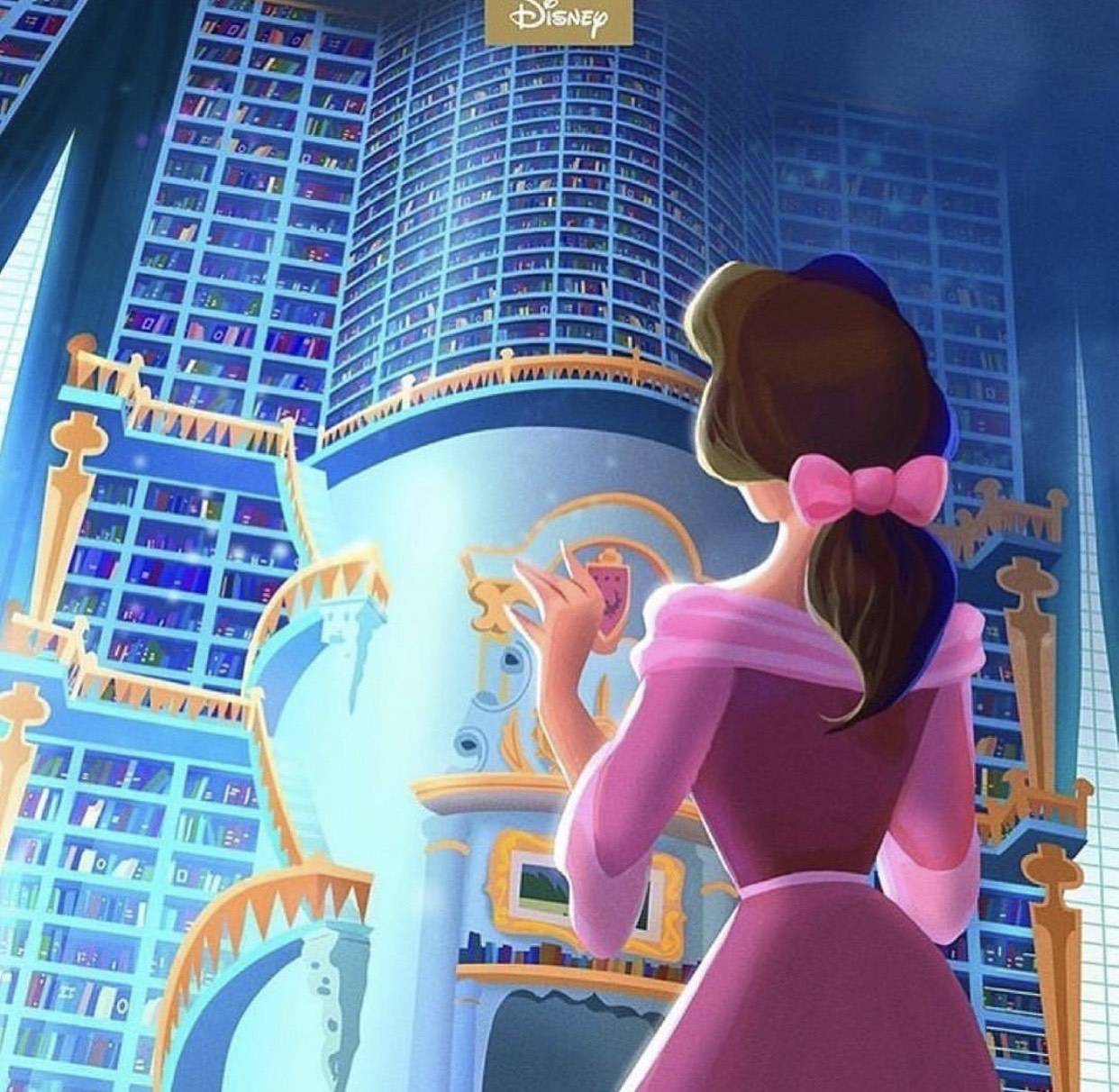 原创迪士尼公主上演背影杀花木兰遥望天安门场面让人泪目