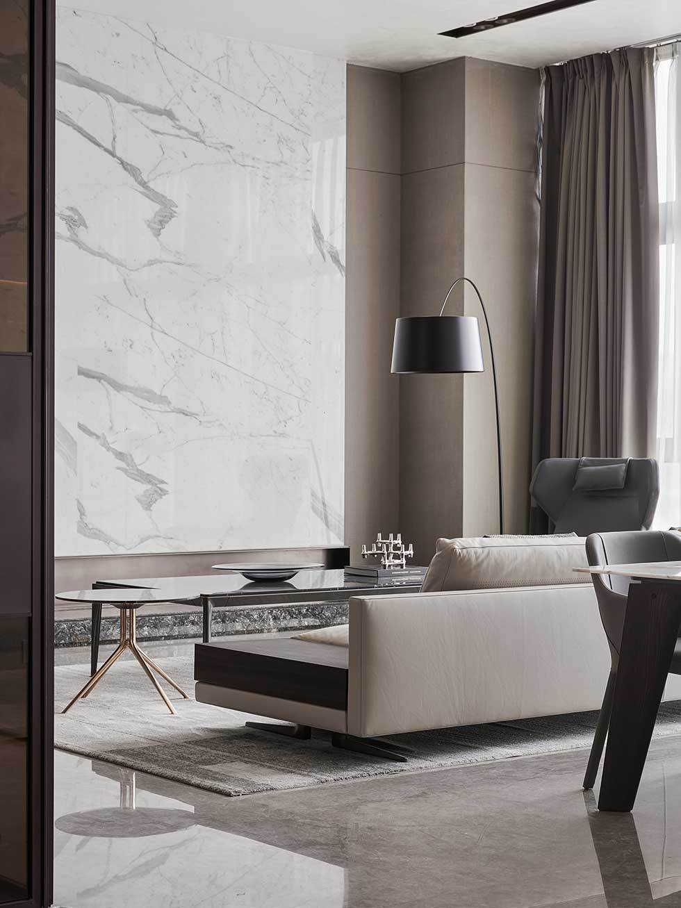 180平现代简约风格装修案例极简轻奢打造高级感