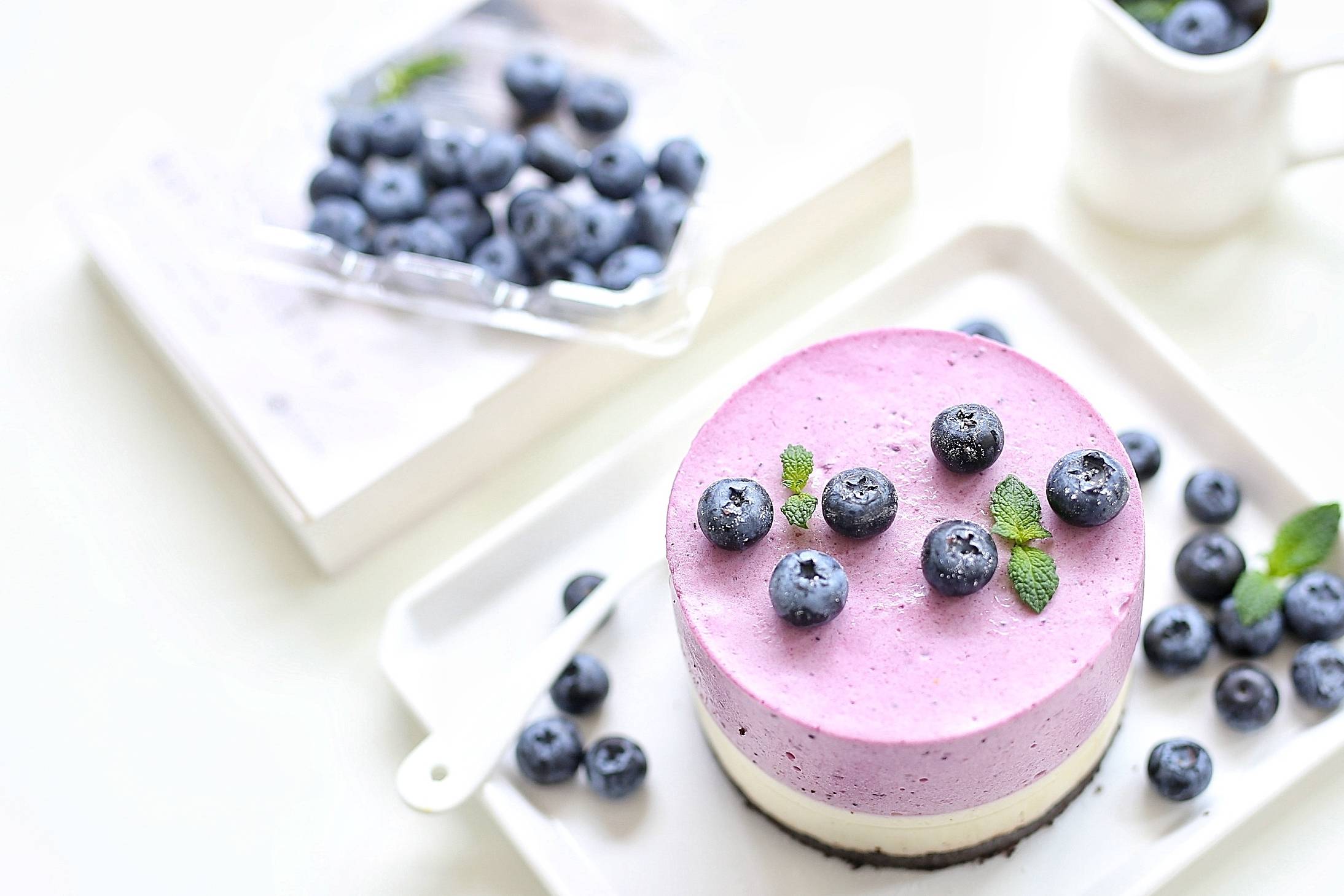 无需烤箱,也能做出蓝莓慕斯蛋糕,夏日消暑佳品,入口即化真好吃_模具