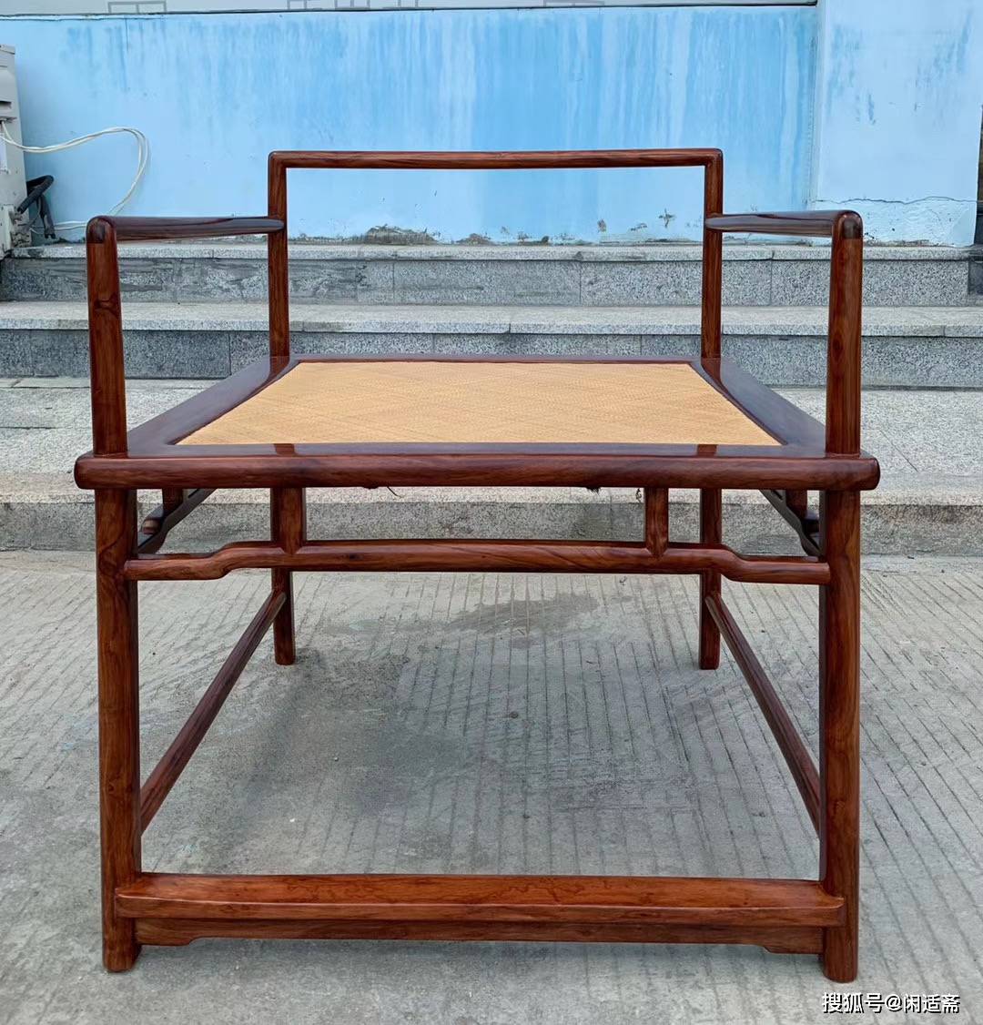 海南黄花梨复刻故宫藏款藤面款禅椅