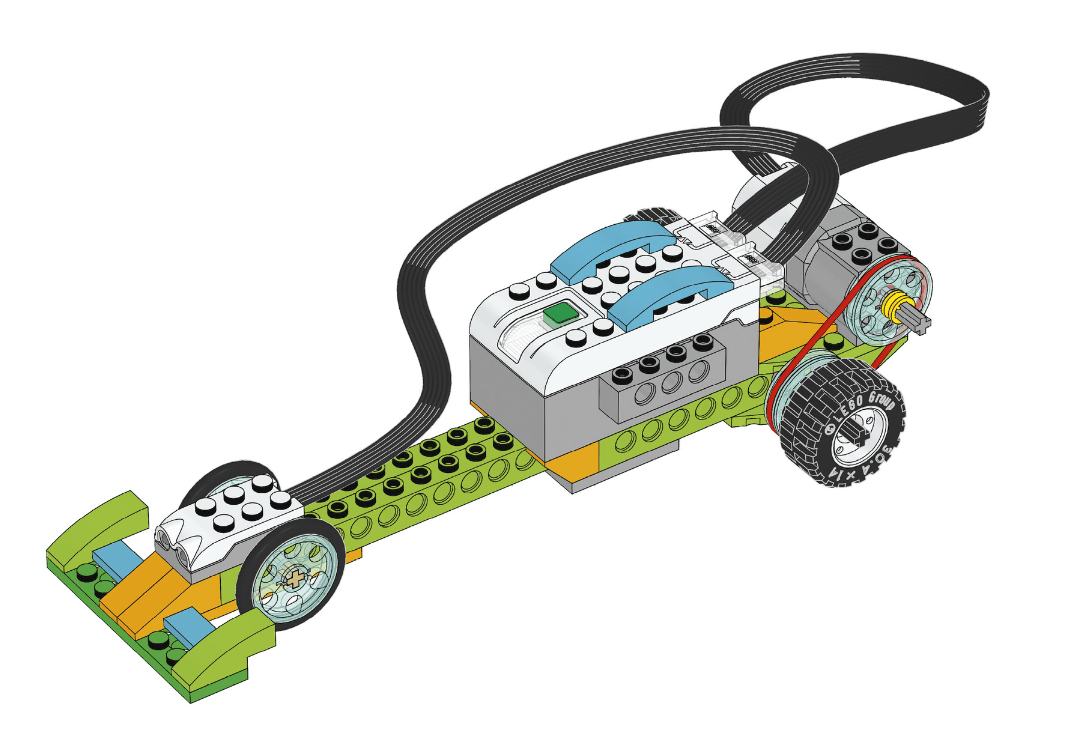 拼搭乐高wedo改装版f1赛车一起来飙车吧