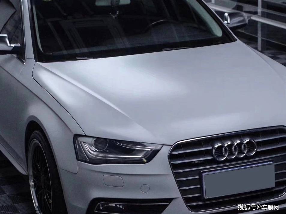 奥迪a4陶瓷火山灰改色贴膜效果图_手机搜狐网