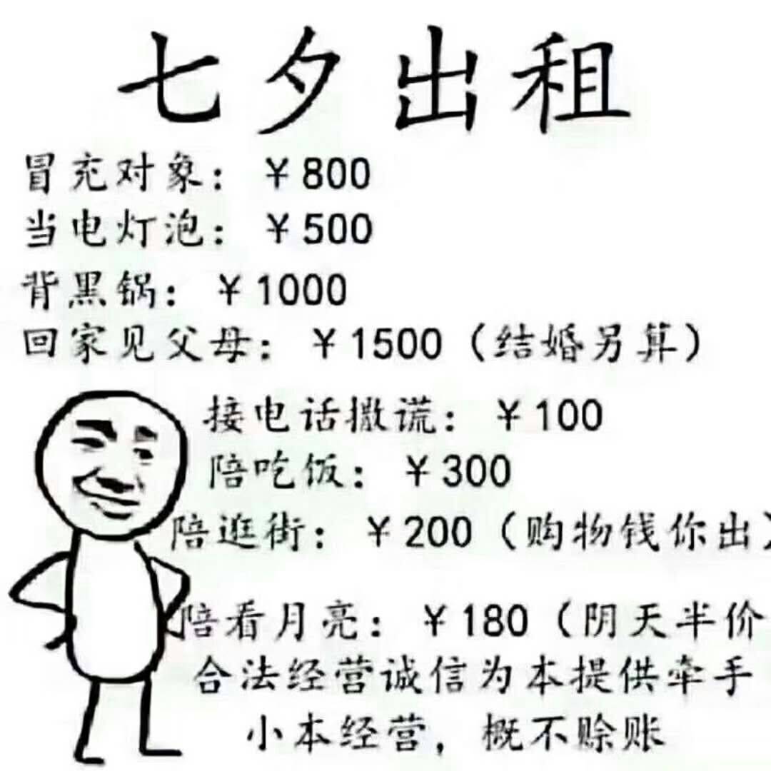 表情包:七夕你们缺电灯泡吗?很懂事的那种