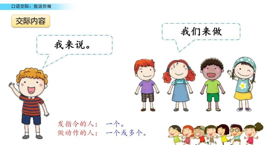 部編版小學一年級語文上冊口語交際我說你做