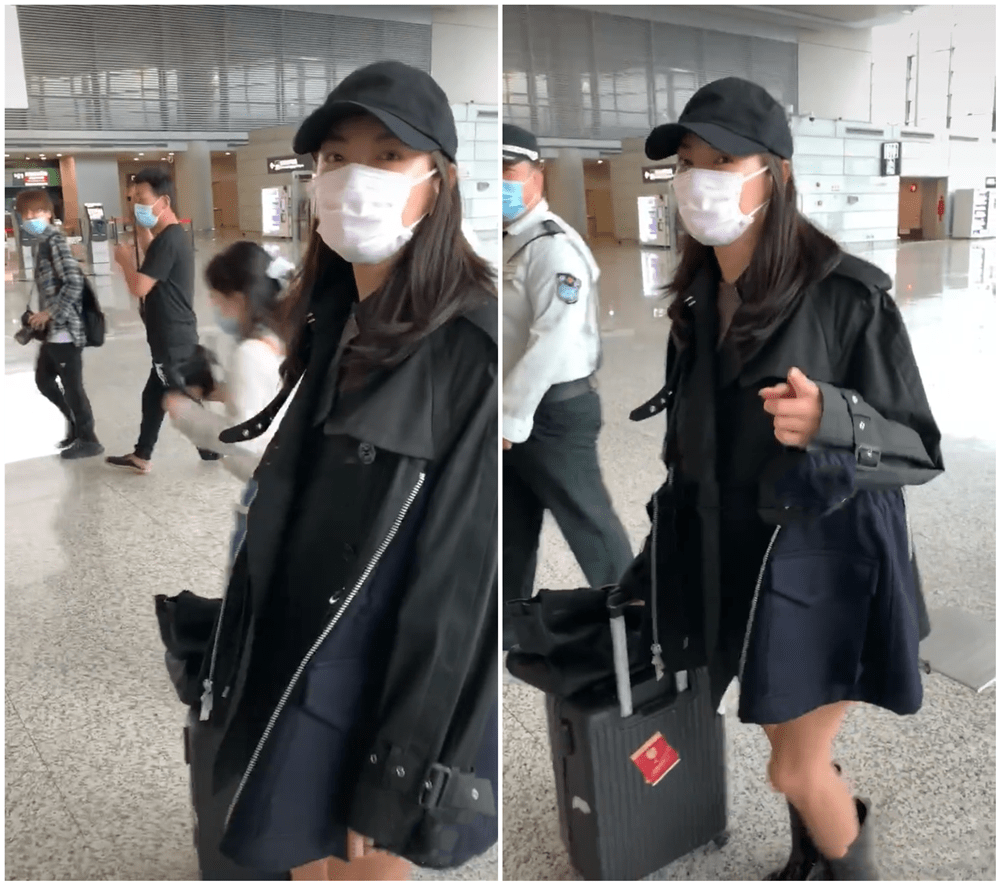 原创路人穿短袖短裤张雨绮穿皮靴长款风衣越来越不懂明星们的时尚了