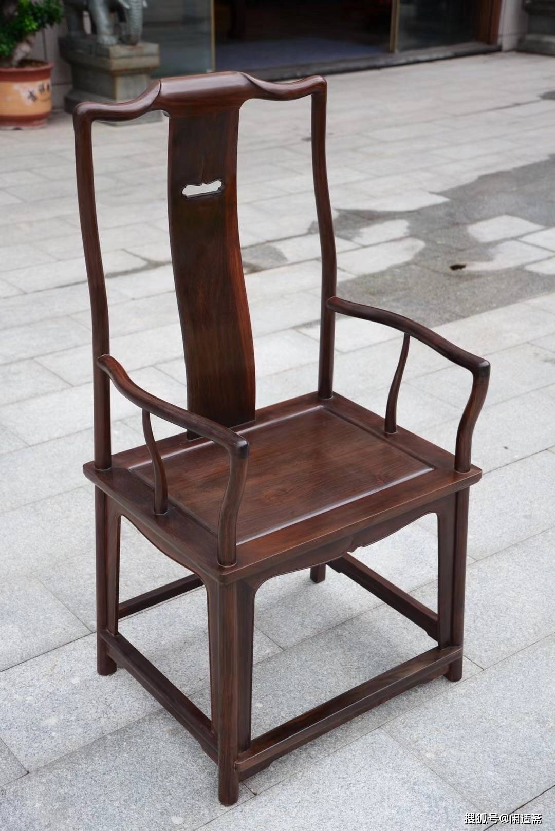 明式经典款,南官帽椅,大红酸枝红木家具_造型