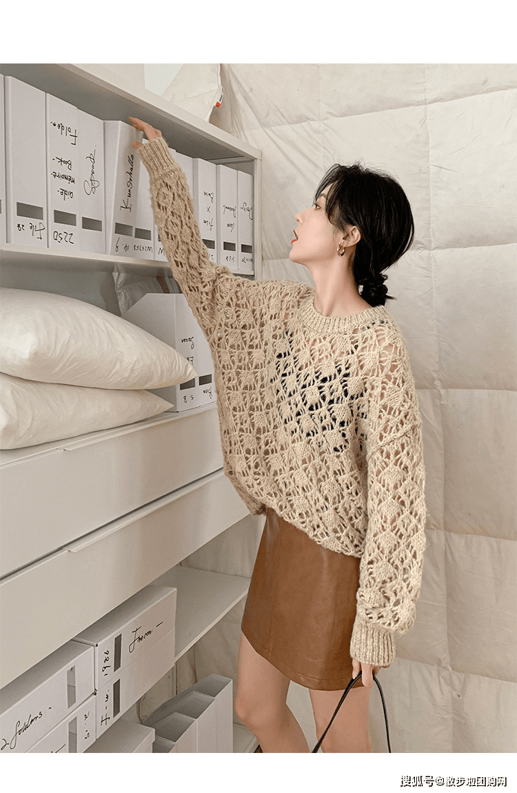 秋季来一件镂空毛衣,清凉又百搭,懒人必备!