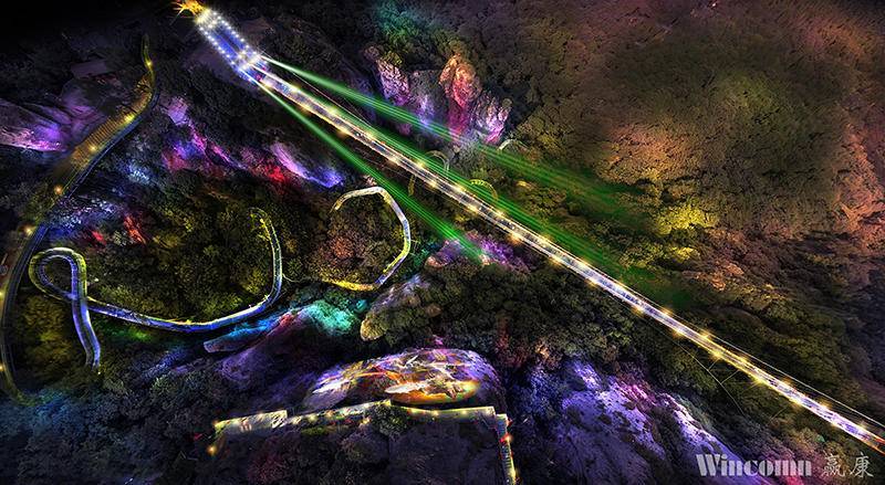 马仁奇峰奇妙夜正式开启，赢康为景区设计精品夜游项目