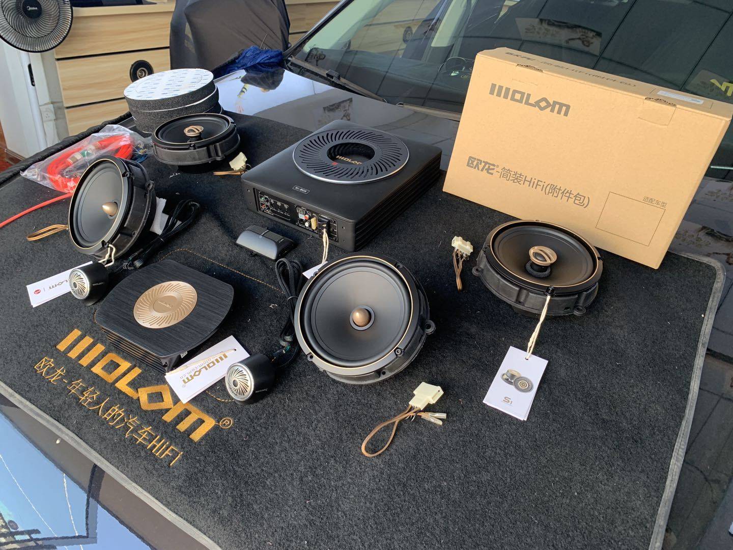 大众辉昂改装欧龙简装二分频8件套汽车hifi音响系统升级