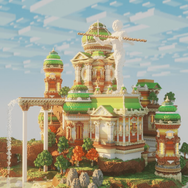 有人说《我的世界》只是游戏 但要想建成这些城市至少需要三年