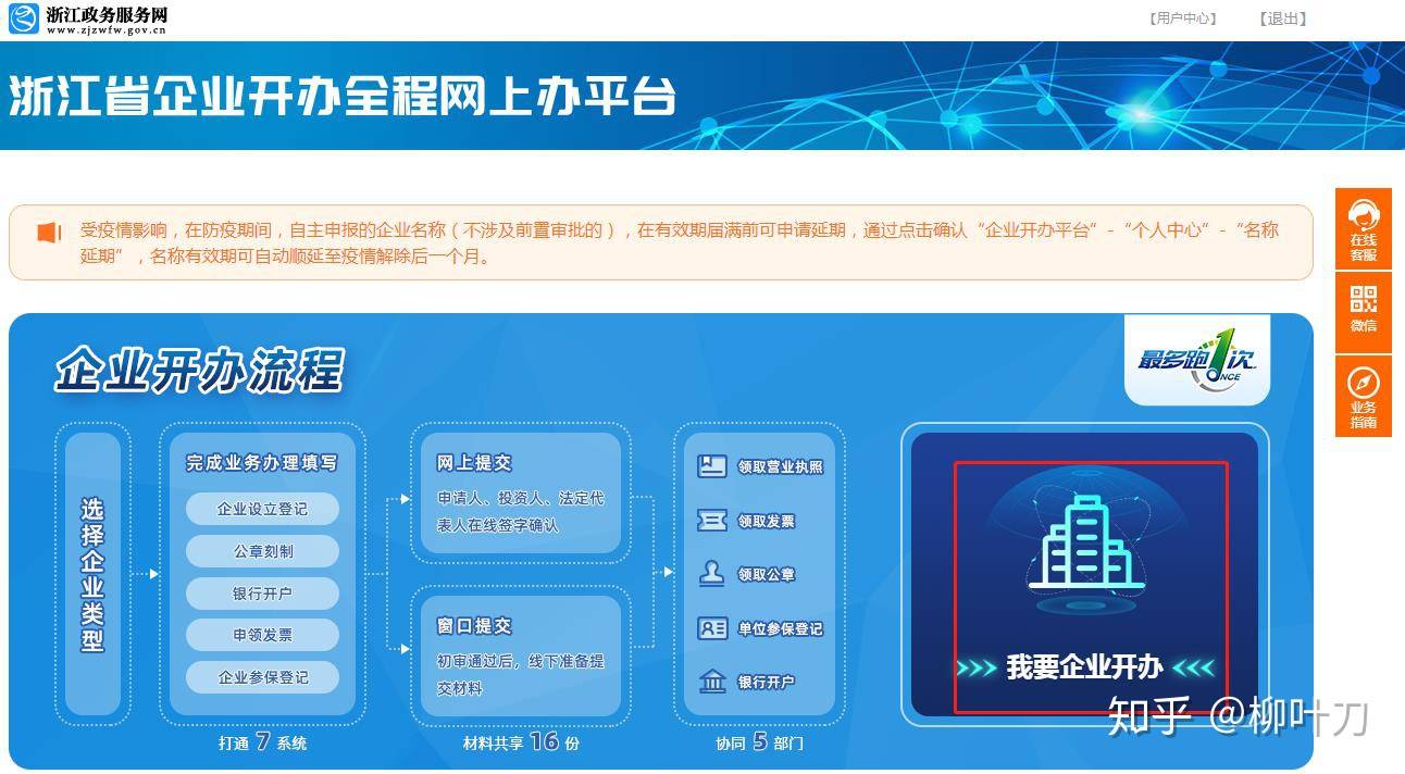 杭州公司营业执照网上办理具体流程