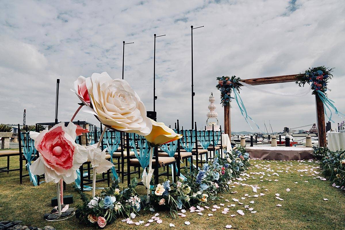 小型户外西式婚礼,广州婚礼策划公司是如何设计到和郭碧婷同款?