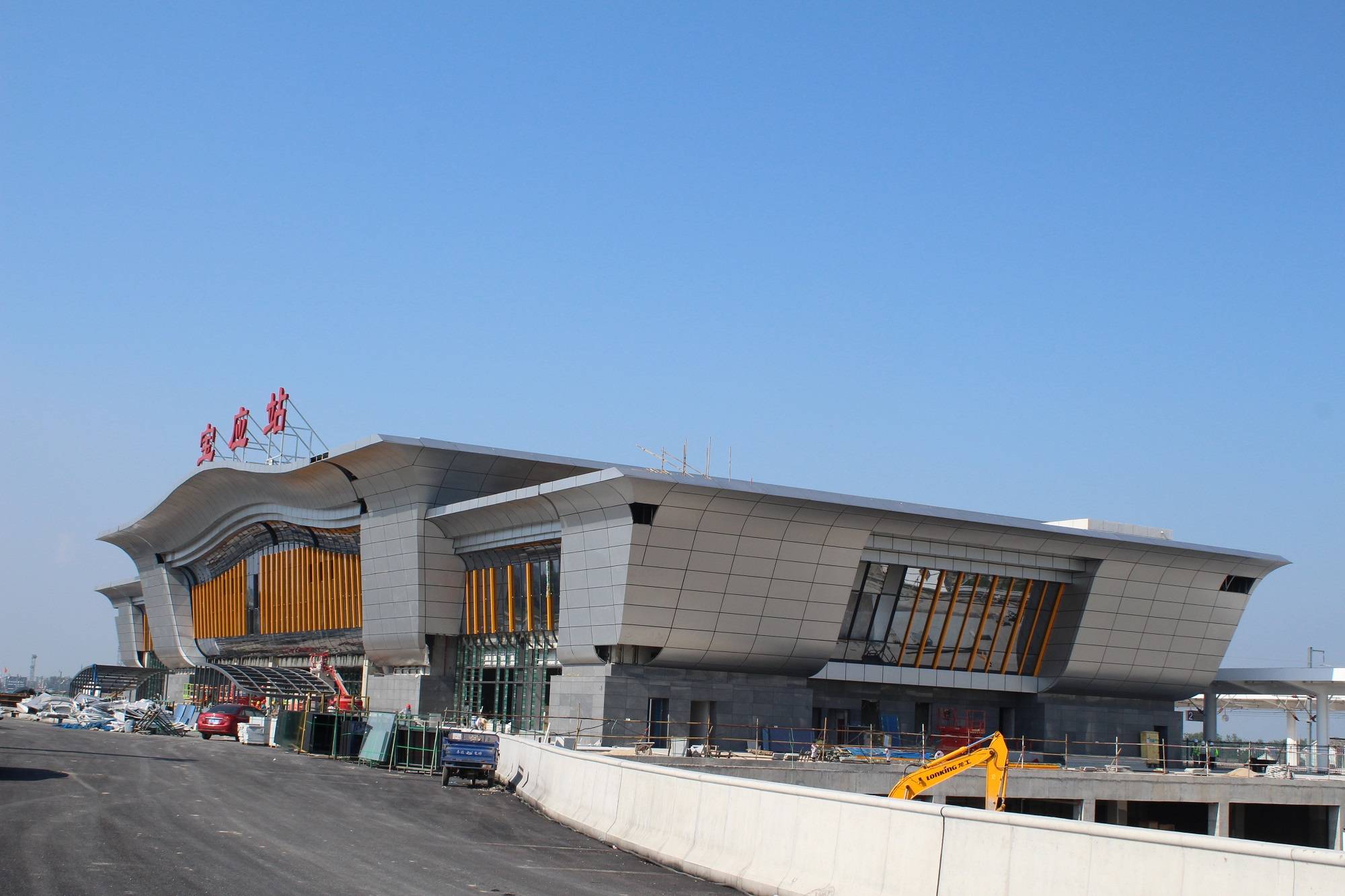 宝应高铁来啦宝应站实地拍摄