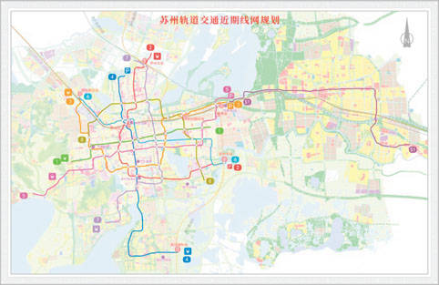 2035年之前苏州拟建22条轨交线十字快线中心放射架构总里程1086公里