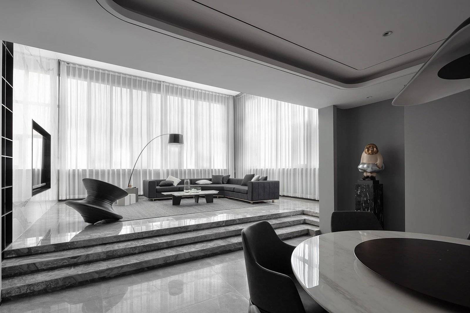 400㎡灰色系住宅,开启精致优雅的惬意生活